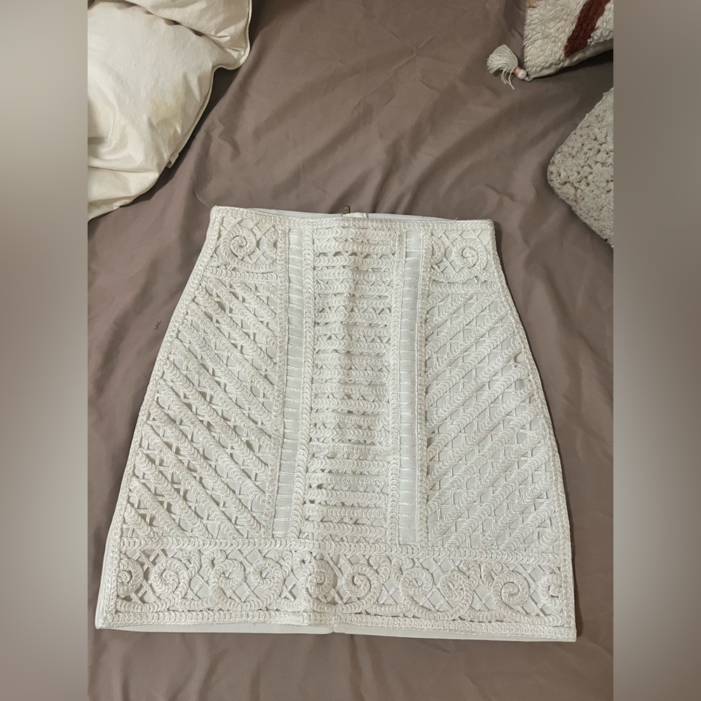 Embellished mini skirt